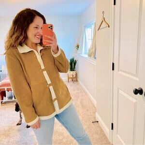 Vintage Christopher & Banks Faux Suede Penny Lane Jacket Small